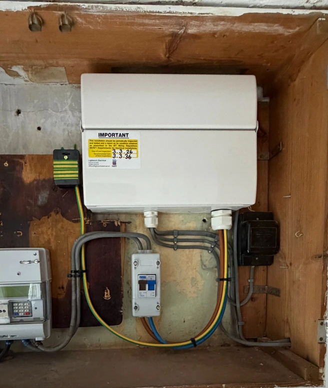 Electrical upgrade work being carried out