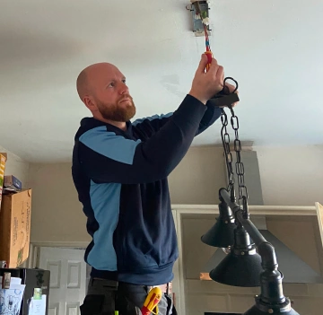Professional light fitting electrician in South Wales