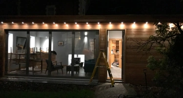 Outdoor lighting installation in South Wales