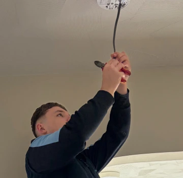 Electrician carrying out a small electrical job