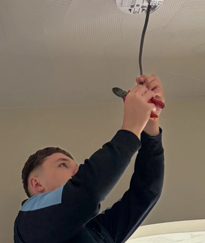 Electrician carrying out a small electrical job