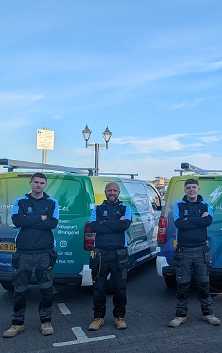 Lightwork Electrical electrician with branded van